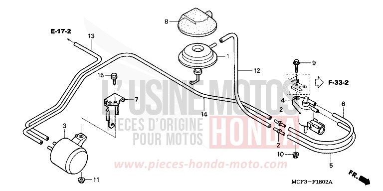 SOLENOID VALVE (VTR1000SP2/3/4/5/6) for VTR1000 SP-2 ROSS WHITE (NH196B) from 2003